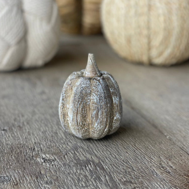 CA-5263 - Sm. Driftwood 3D Carved Pumpkin