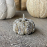 Wide Driftwood 3D Carved Pumpkin