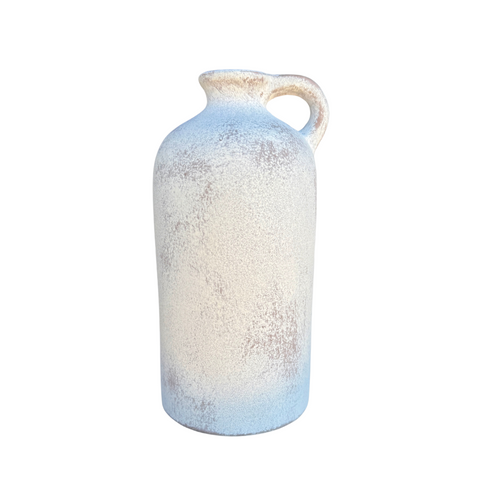 CA-5280 - Lrg. White 1 Handle Vase