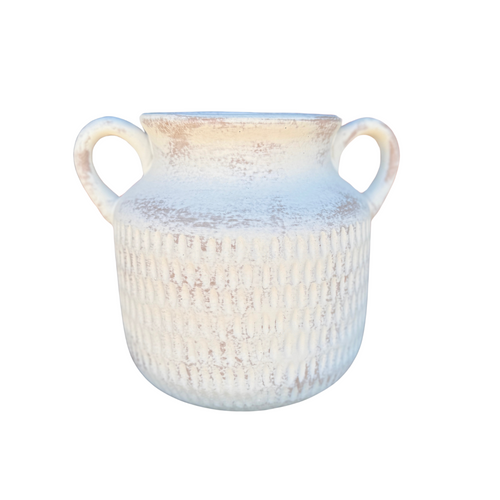 CA-5282 - White Double Handled Urn