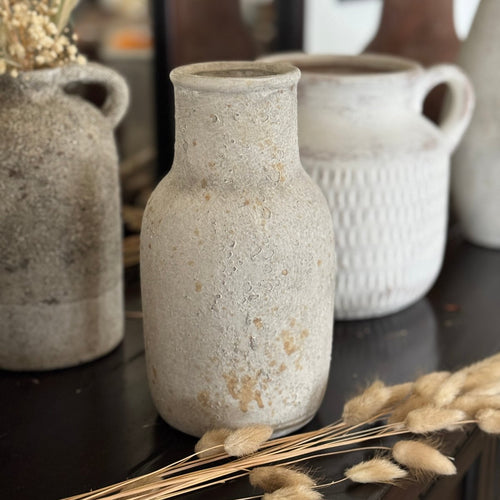Med. Rustic White Vessel 