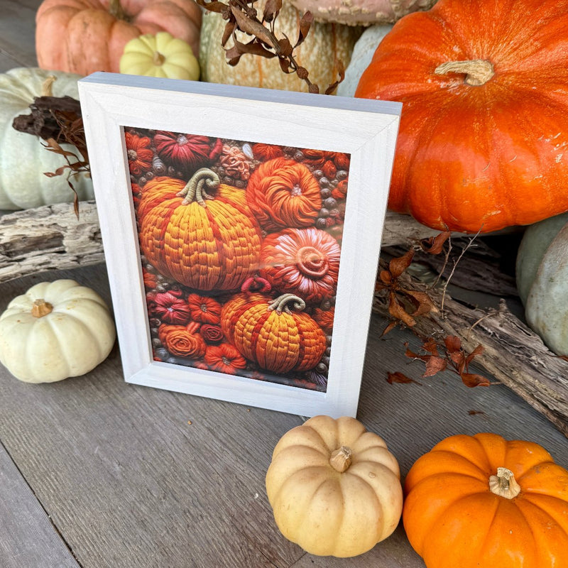 CA-5343 - Org. Stitched Pumpkins Frame