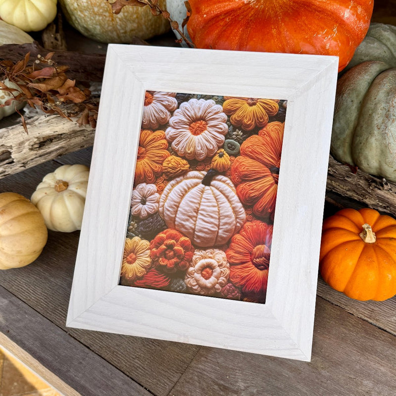 CA-5344 - Stitched Pumpkin Floral Frame