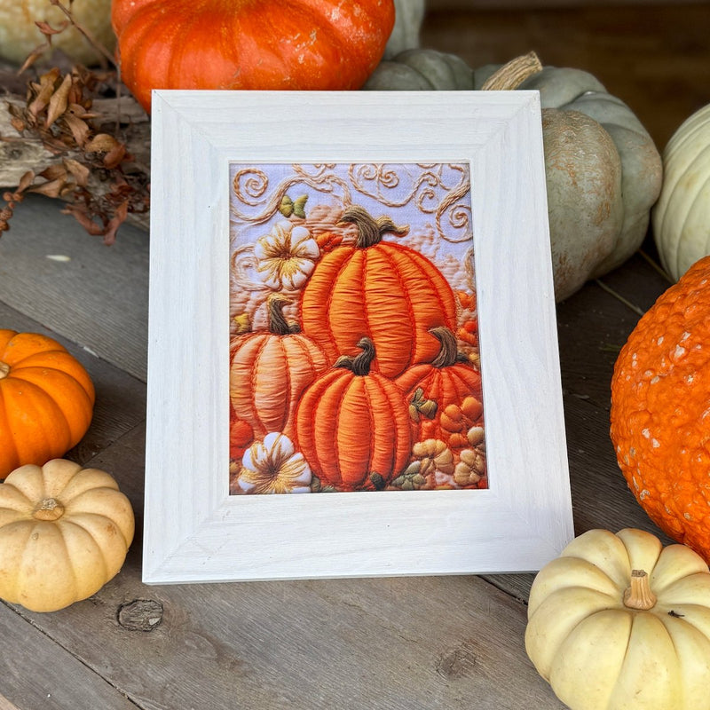 CA-5346 - Stitched Multi Pumpkins Frame