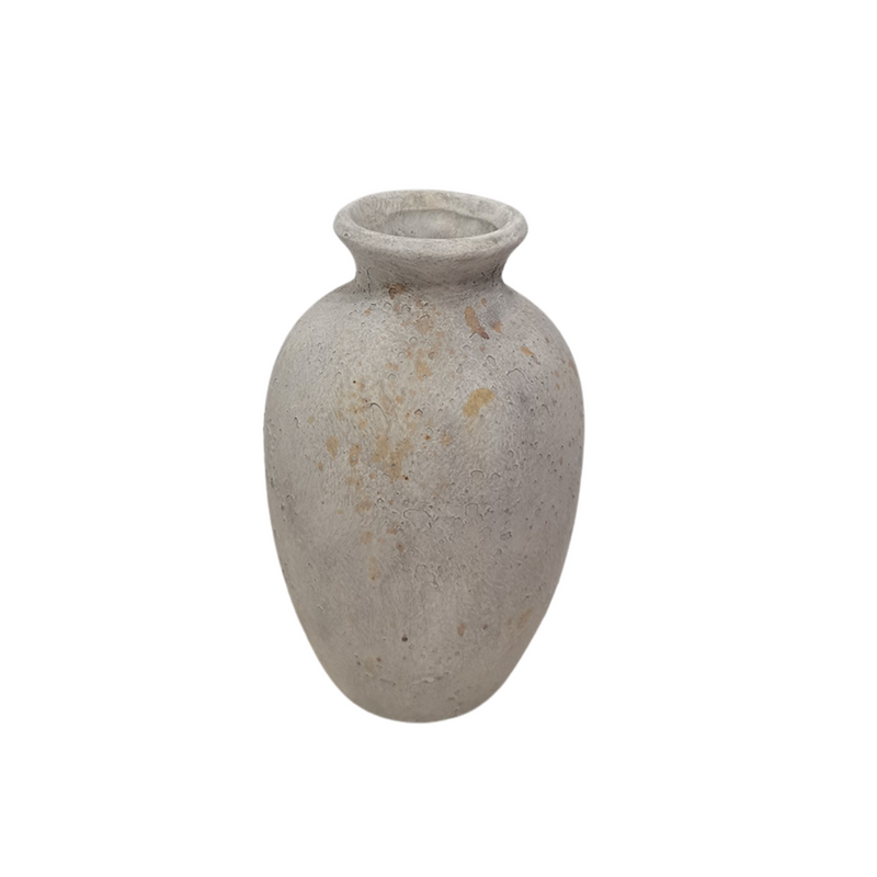 CA-5390 - Med. Rustic White Vase (DUE MID MAY)