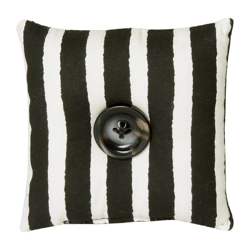 BW Stripe Fabric Mini Pillow