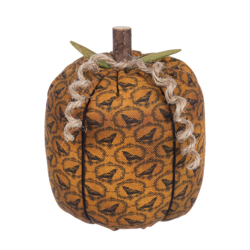 Lrg. Crow Fabric Pumpkin