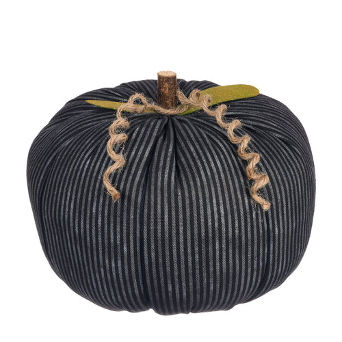 XL Blk Stripes Fabric Pumpkin