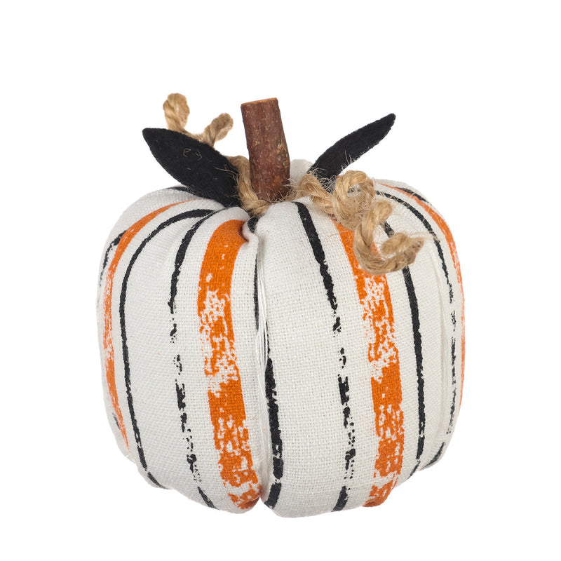 CF-2424 - Sm. OWB Striped Fabric Pumpkin