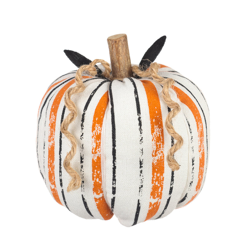 CF-2425 - Med. OWB Striped Fabric Pumpkin