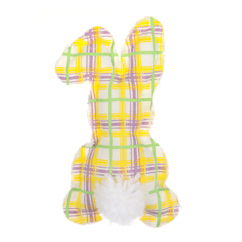 CF-2593 - Yellow Plaid Pom Bunny