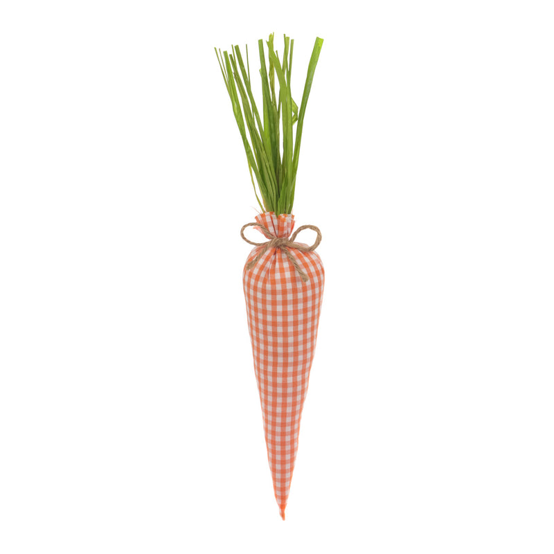 Lg. Orange Gingham Fabric Carrot