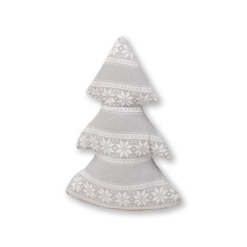 Lrg. Gray Sweater W Fabric Tree