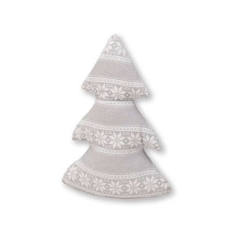 Lrg. Gray Sweater W Fabric Tree