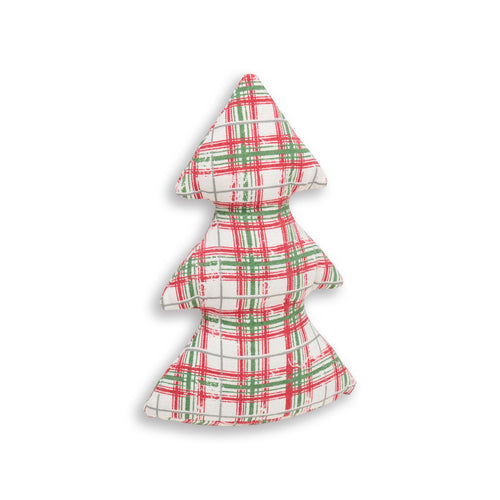 Med. RWG Plaid W Fabric Tree