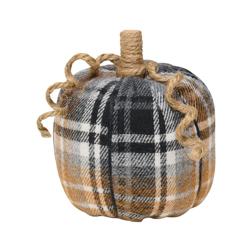 Sm. BWT Plaid Fabric Pumpkin