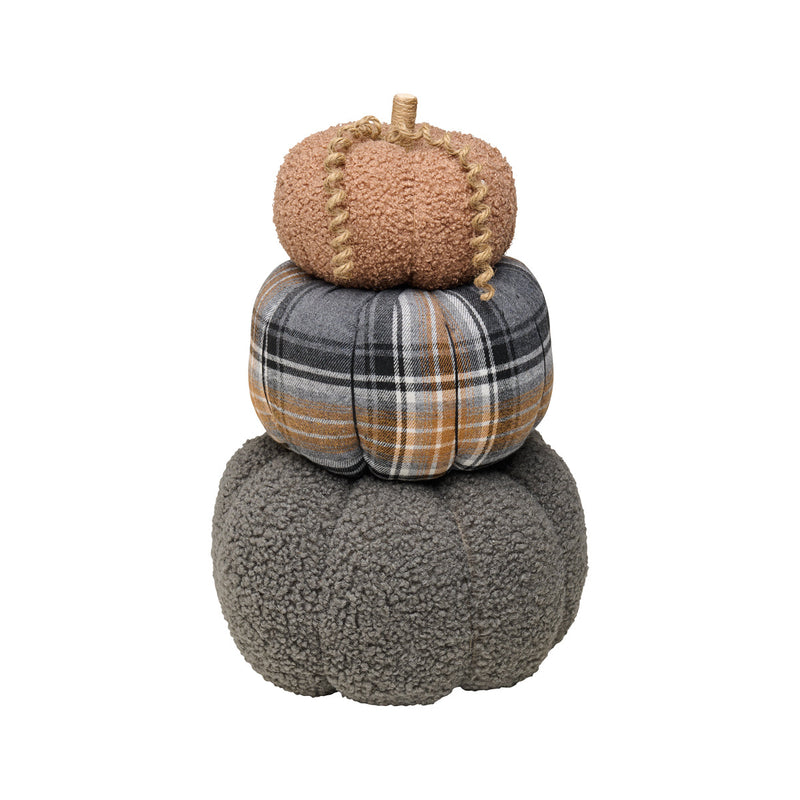 Lrg. Gry/Plaid/Brn Trio Stack