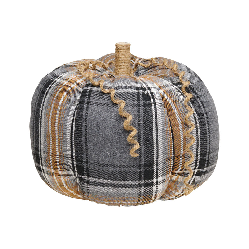 CF-3152 - XL BWT Plaid Fabric Pumpkin