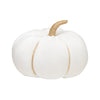 Lrg. White Velvet Pumpkin