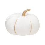 Lrg. White Velvet Pumpkin