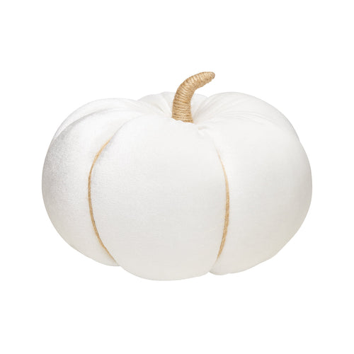 XL White Velvet Pumpkin