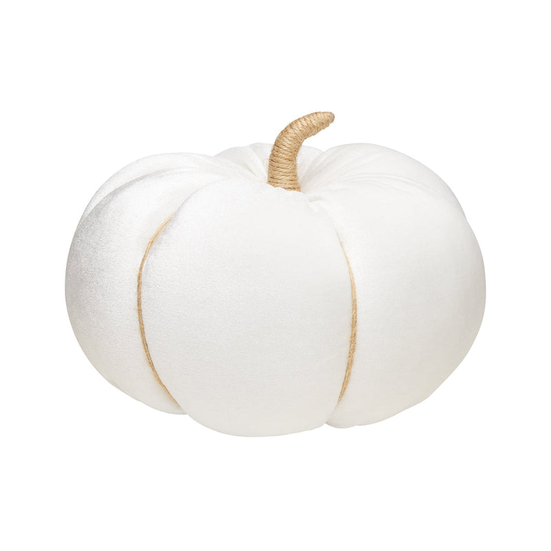 XL White Velvet Pumpkin