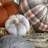 Sm. Silver Corduroy Pumpkin