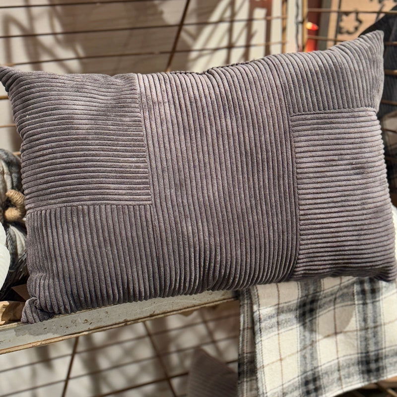 CF-3336 - Slate Corduroy Pillow (DUE MID APRIL)