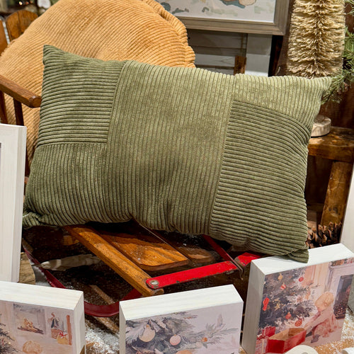Evergreen Corduroy Pillow