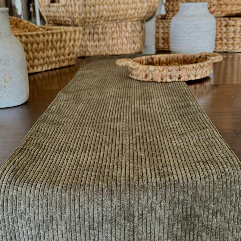 CF-3386 - Evergreen Corduroy Table Runner (DUE IN MAY)