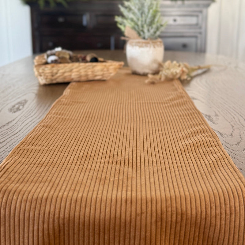 CF-3389 - Camel Corduroy Table Runner