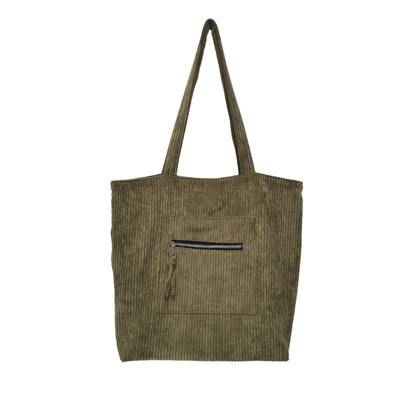 CF-3436 - Evergreen Corduroy Tote (DUE IN MAY)