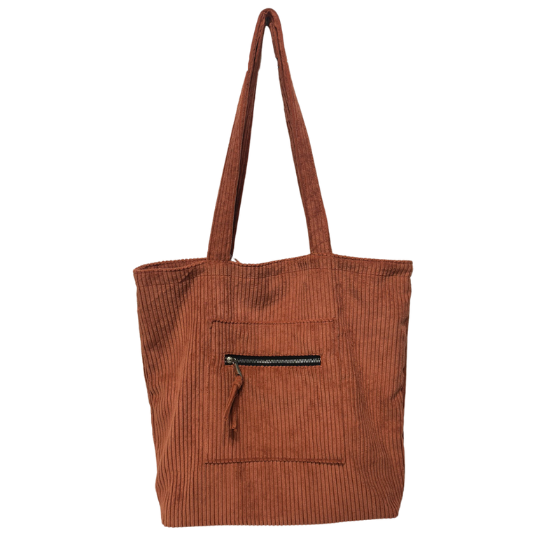 CF-3437 - Nutmeg Corduroy Tote