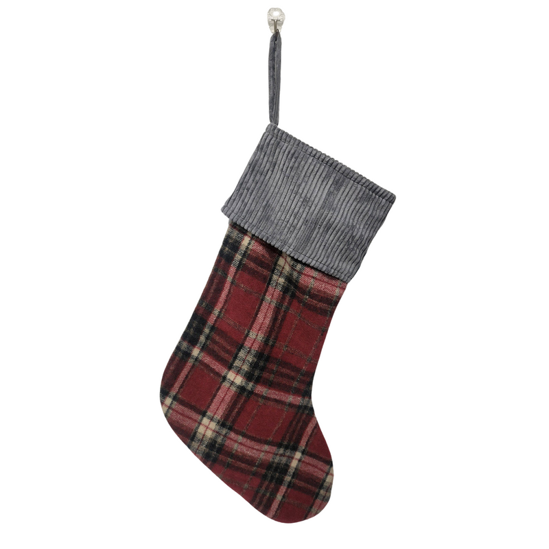 CF-3473 - Merry/ Gray Cord. Stocking (DUE IN JULY)