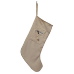 CF-3482 - Tan Cord Zipper Stocking (DUE IN JULY)