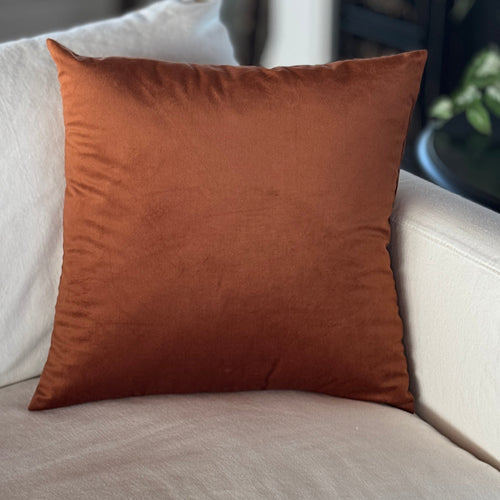 Rust Velvet 20x20 Pillow 