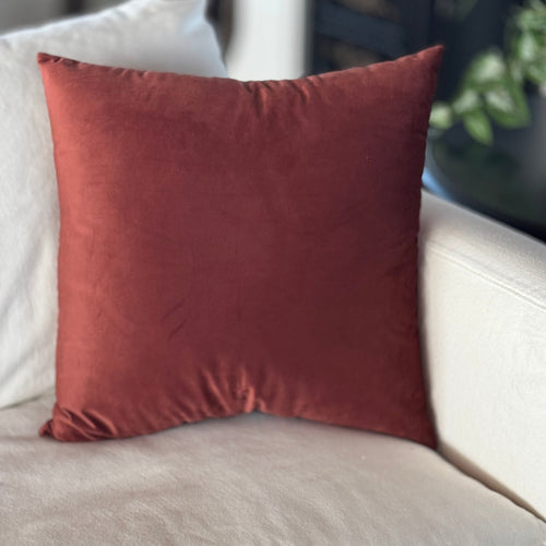 Nutmeg Velvet 20x20 Pilllow 