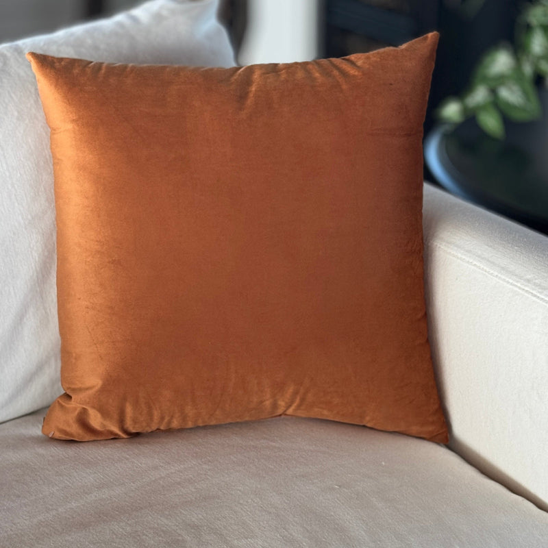 CF-3496 - Orange Velvet 20x20 Pillow