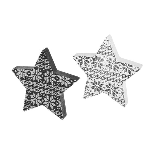 Blk. Sweater Star Cutouts, Set of 2
