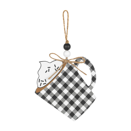 BW Check Mug Ornie