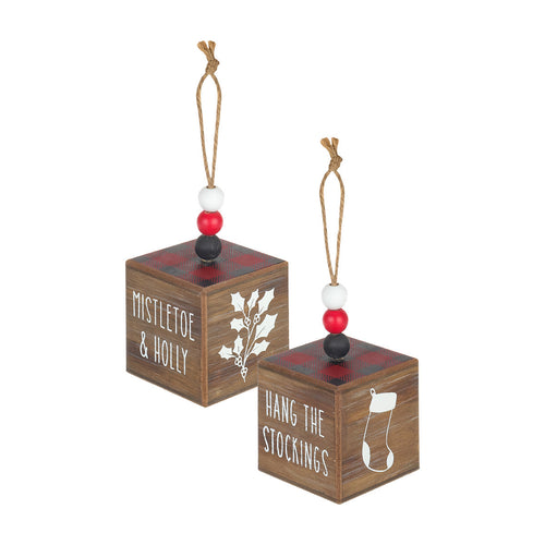 Mistletoe RB Cube Ornie