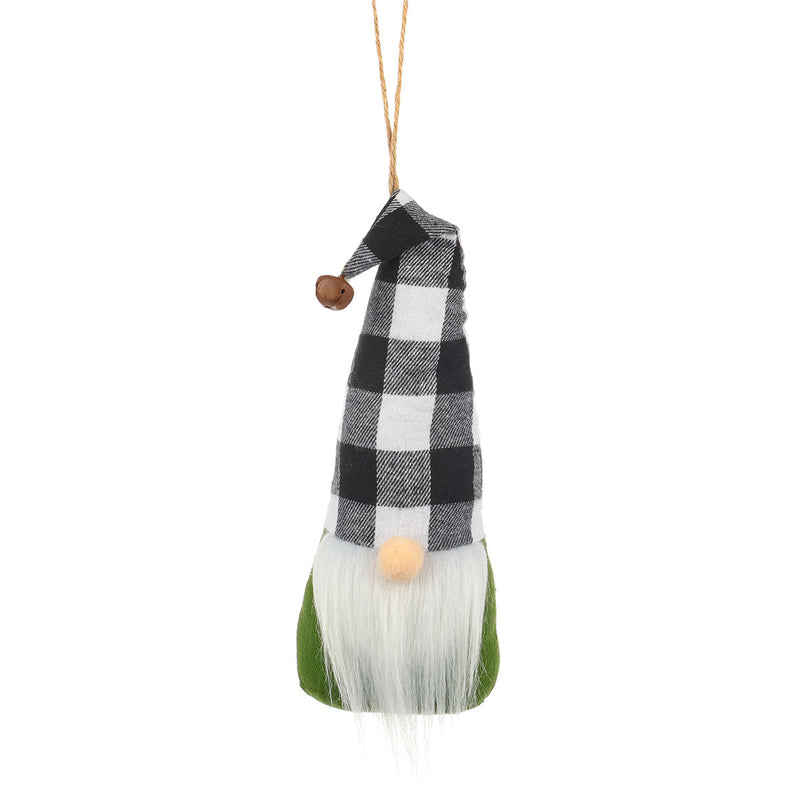BW Green Fabric Gnome Ornie