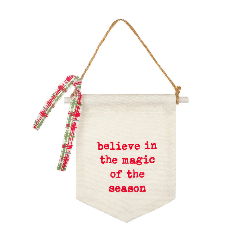 Believe Plaid Mini Banner