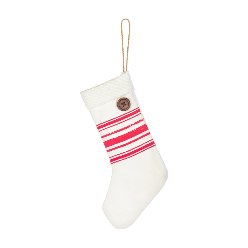 FR-1615 - RW Striped Stocking Ornies, Set of 4