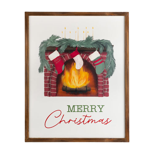 Christmas Stockings Framed Sign