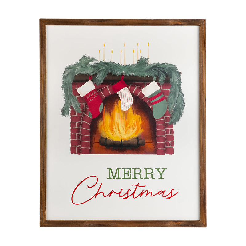 Christmas Stockings Framed Sign