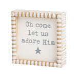 Adore Him Beaded Box Sign