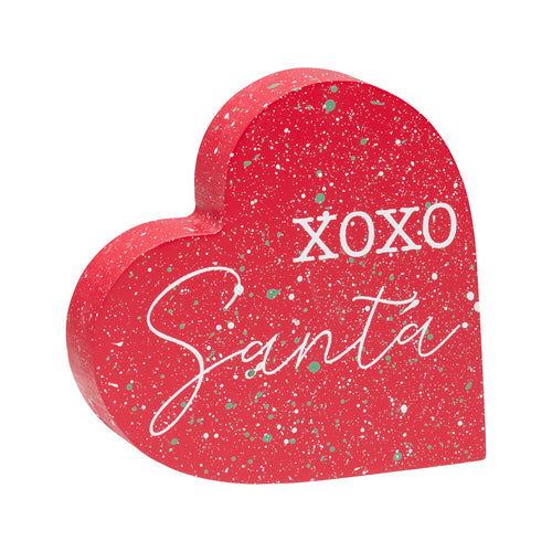XOXO Santa Speckled Heart