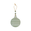 Green Pattern Bulb Ornie