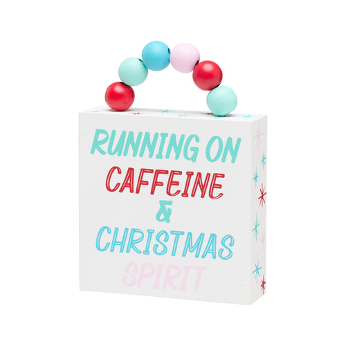 Caffeine Box Sign w/ Beads